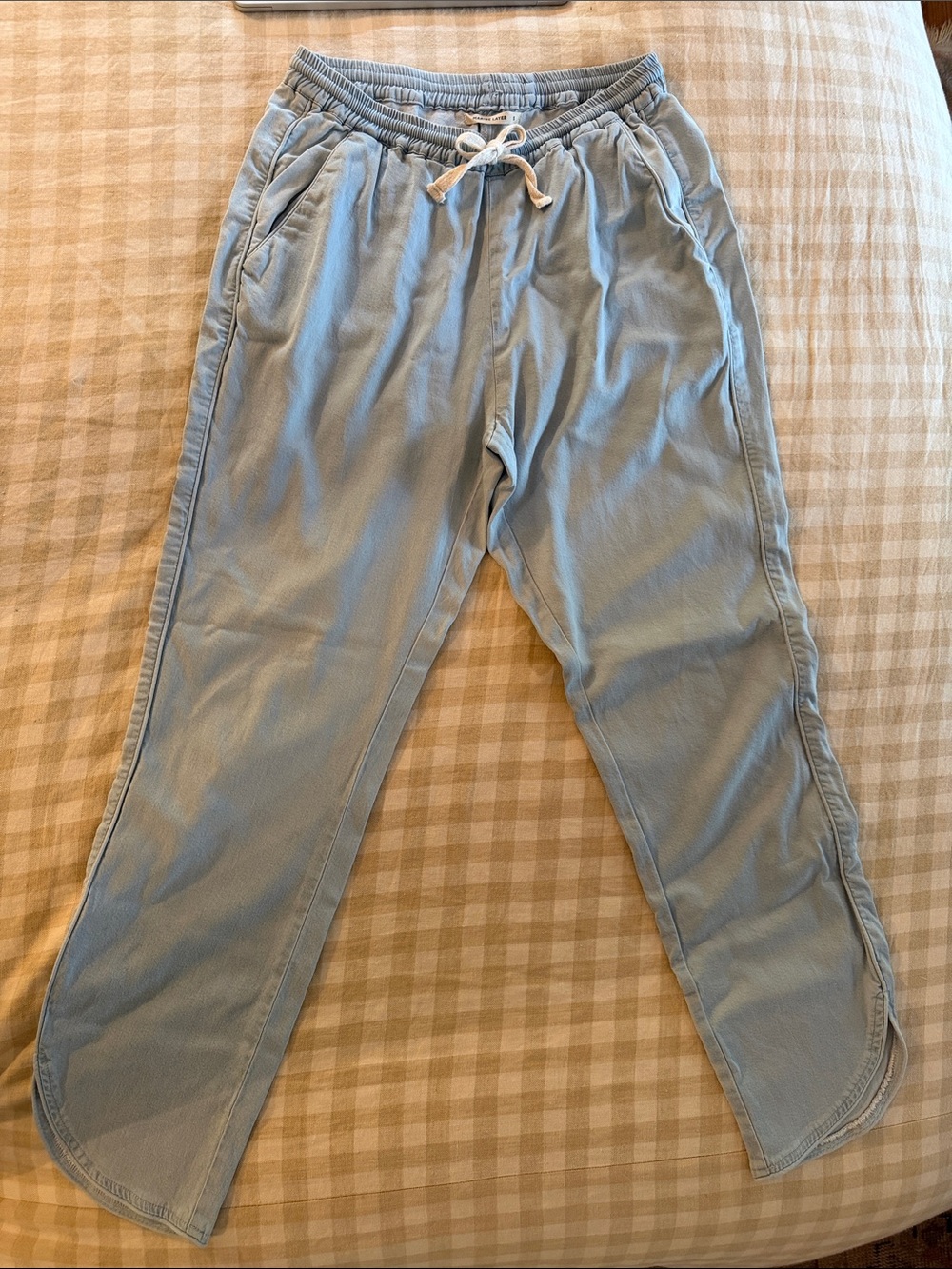 Marine Layer Light Blue Chambray Beach Drawstring Joggers
